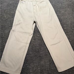 White Wide-Leg Pants